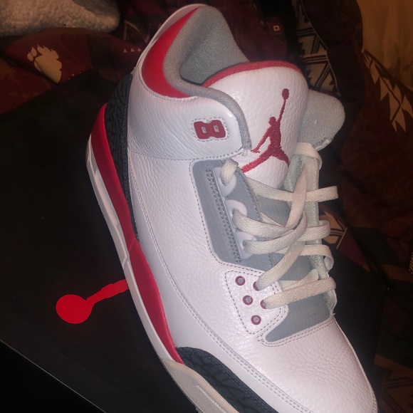 jordan 3s white red